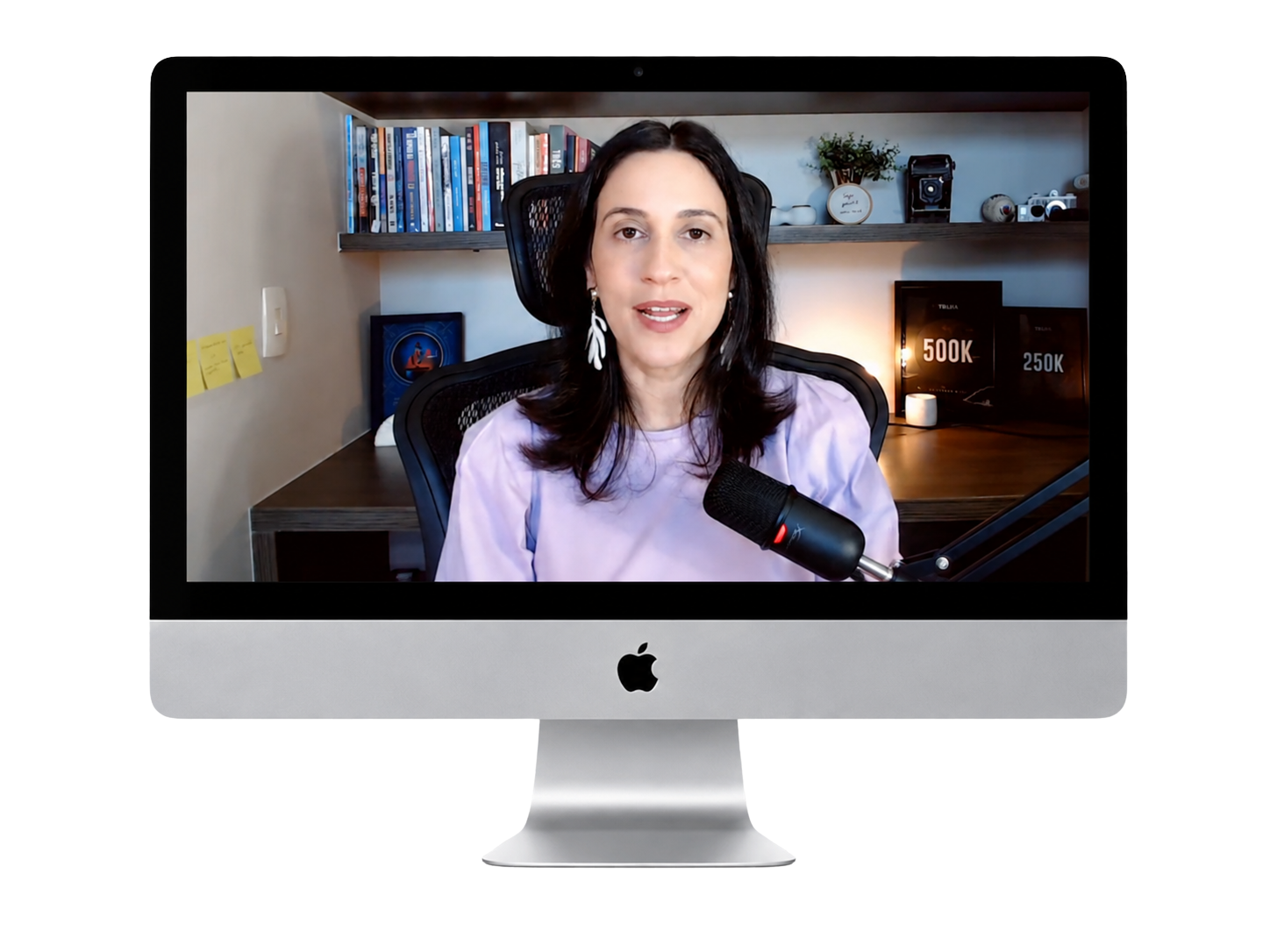 iMac mostrando uma aula do Tô Sem Foto