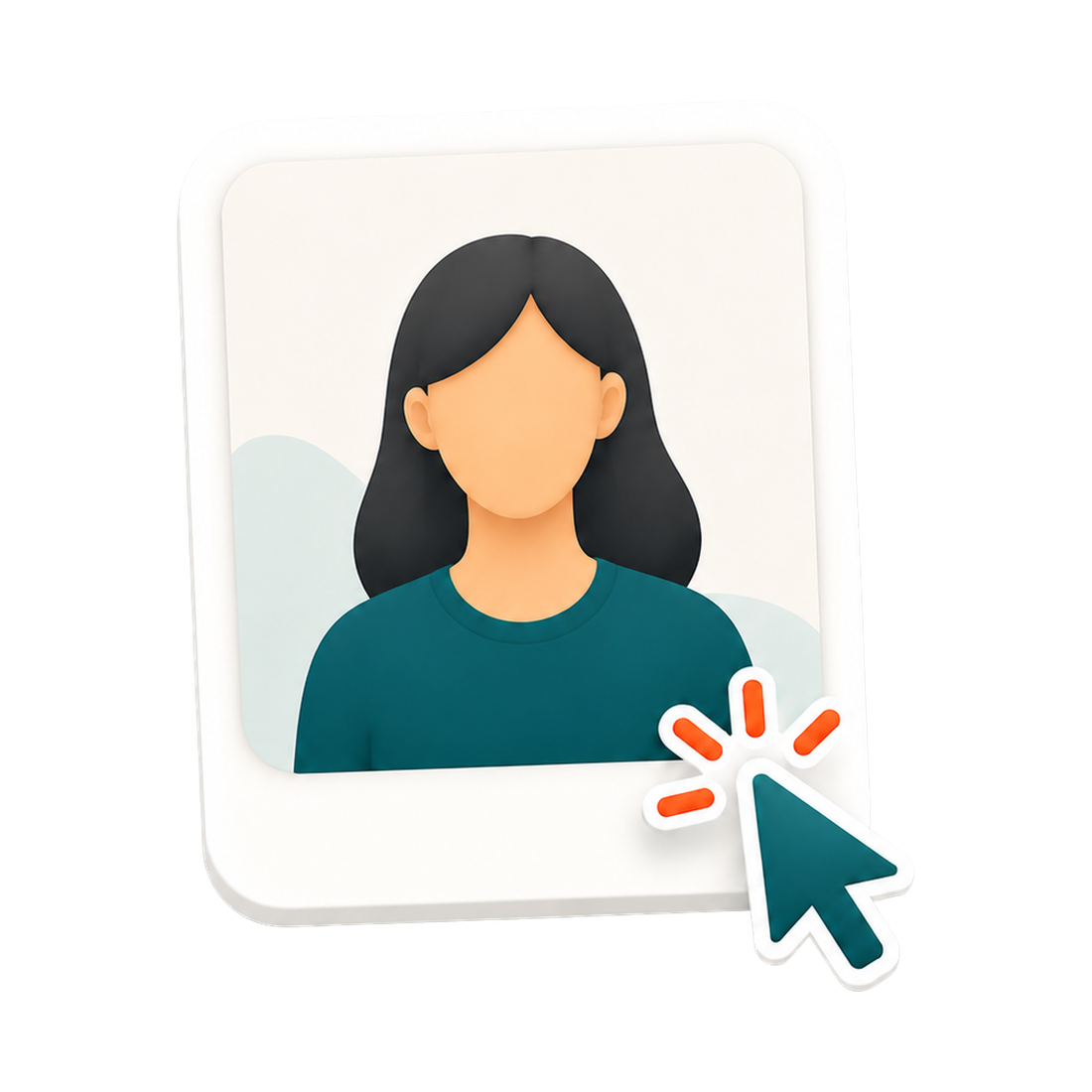 Foto base com cursor selecionando